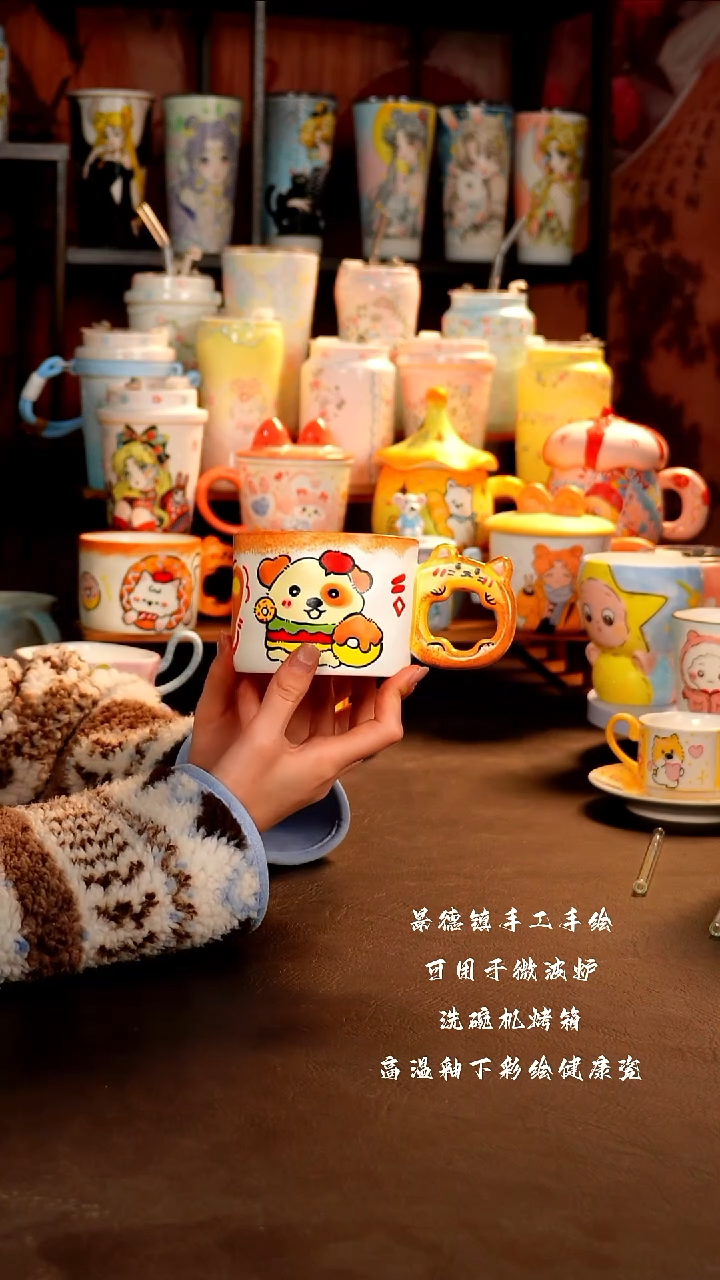 景德镇设计款手工手绘杯杯