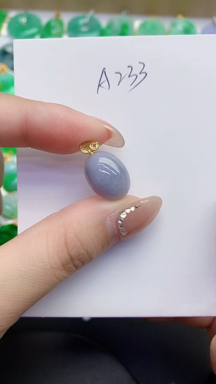 颈饰未镶嵌翡翠缅甸天然翡翠A货
