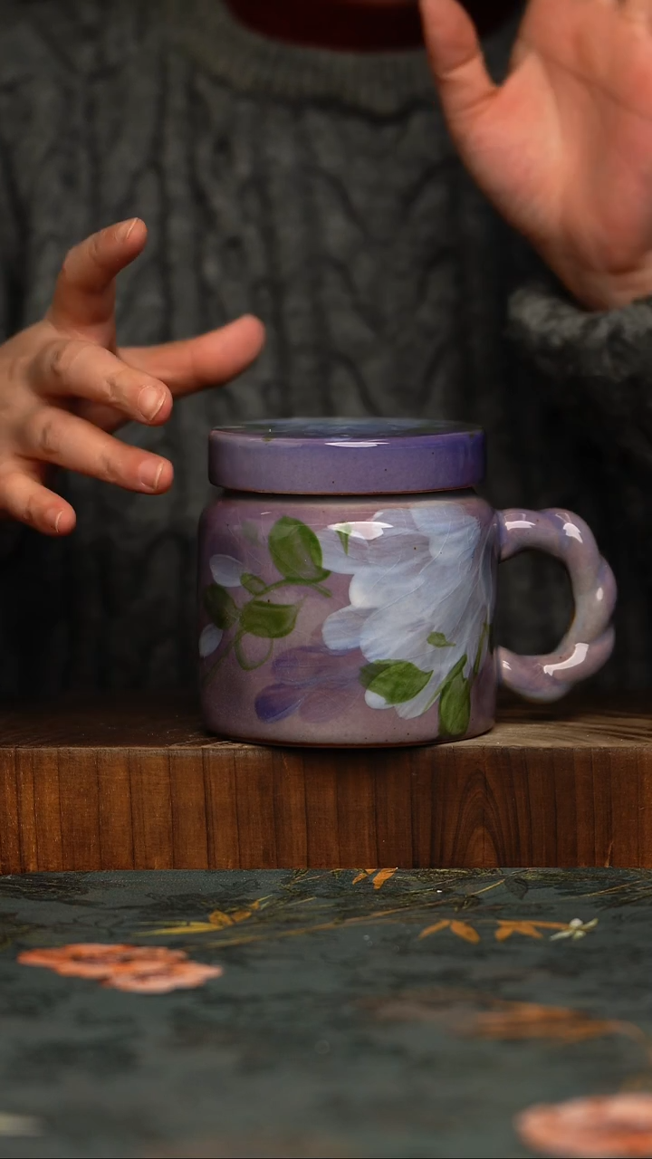 瓷片釉下彩手工手绘同款陶器