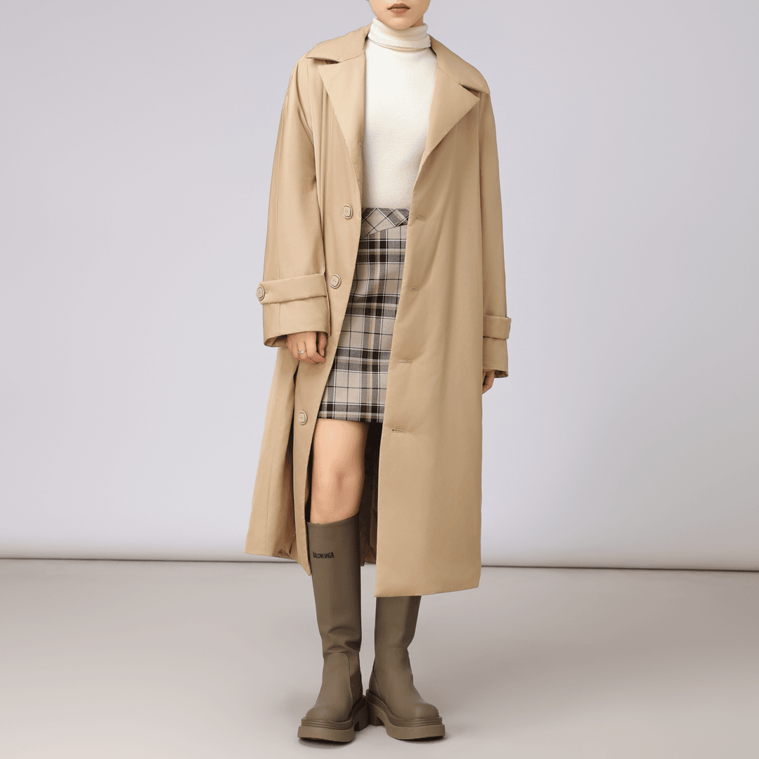 AMASS/阿玛施秋冬长款气质外套时尚休闲中保暖新雪丽棉服5400960