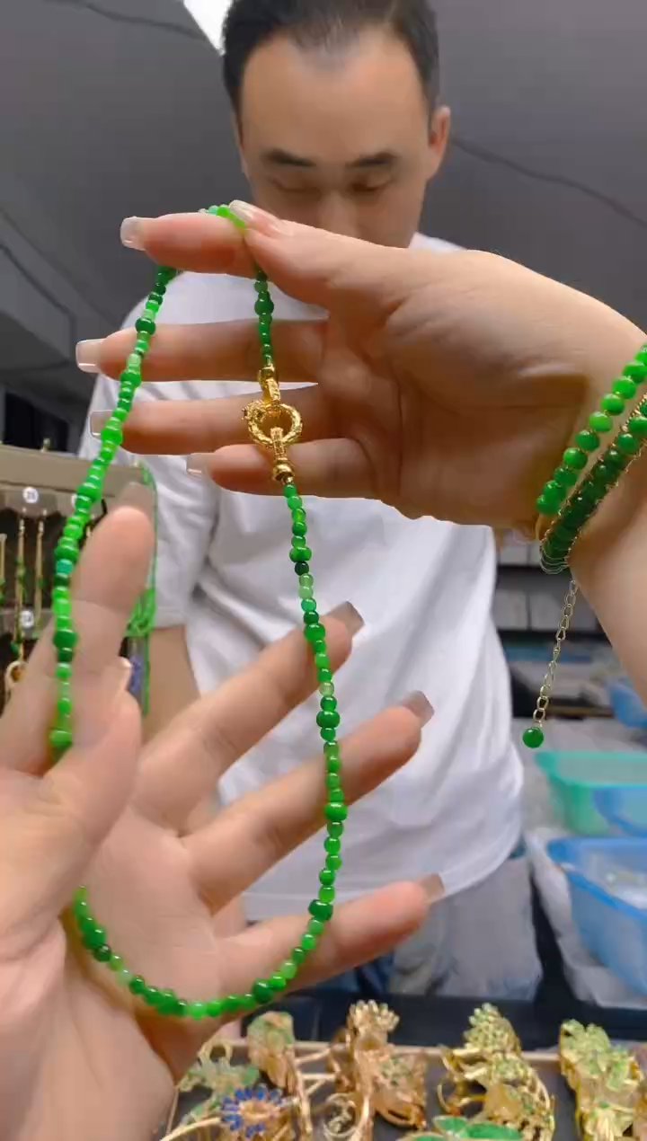 【闪购商品】翡翠耳饰合金182翡翠锁骨链