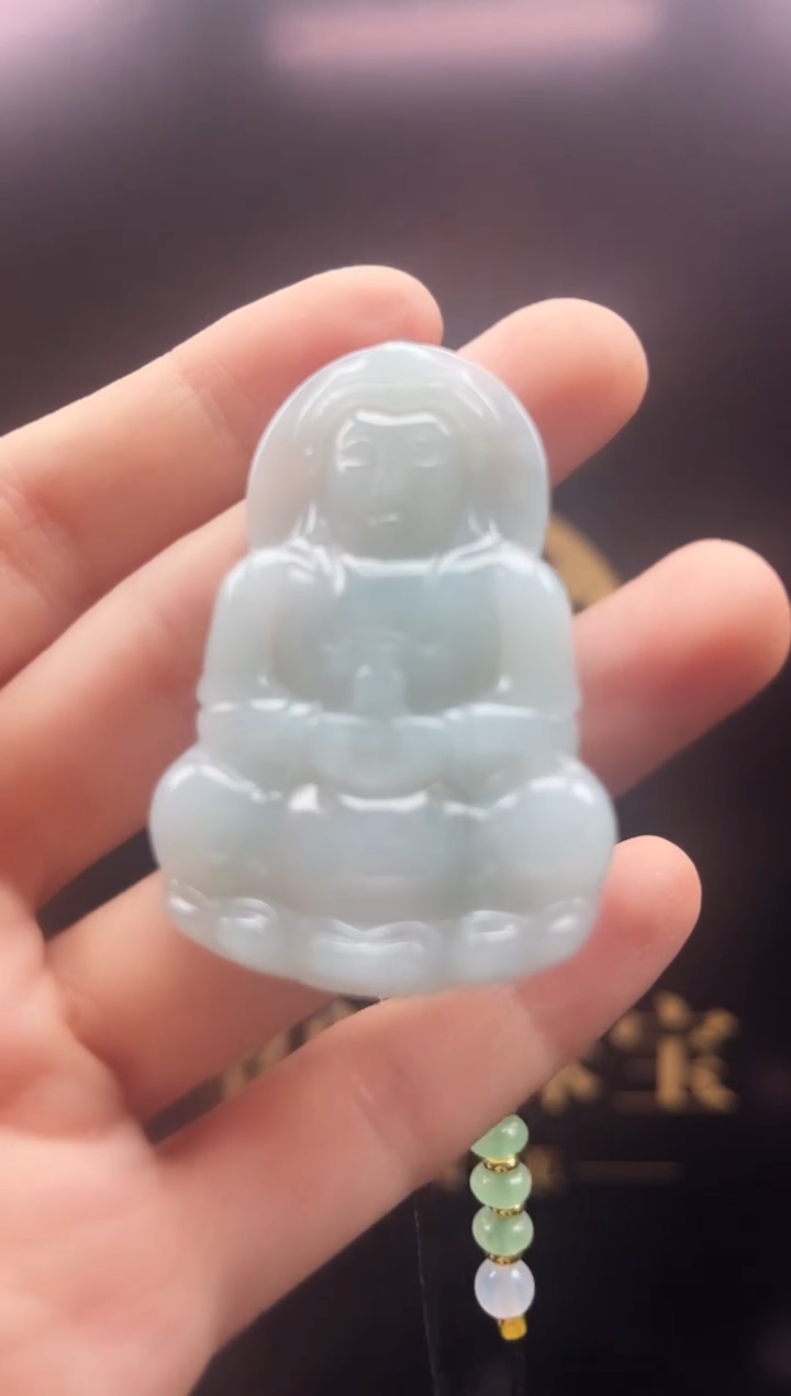 【闪购商品】翡翠颈饰未镶嵌缅甸翡翠观音