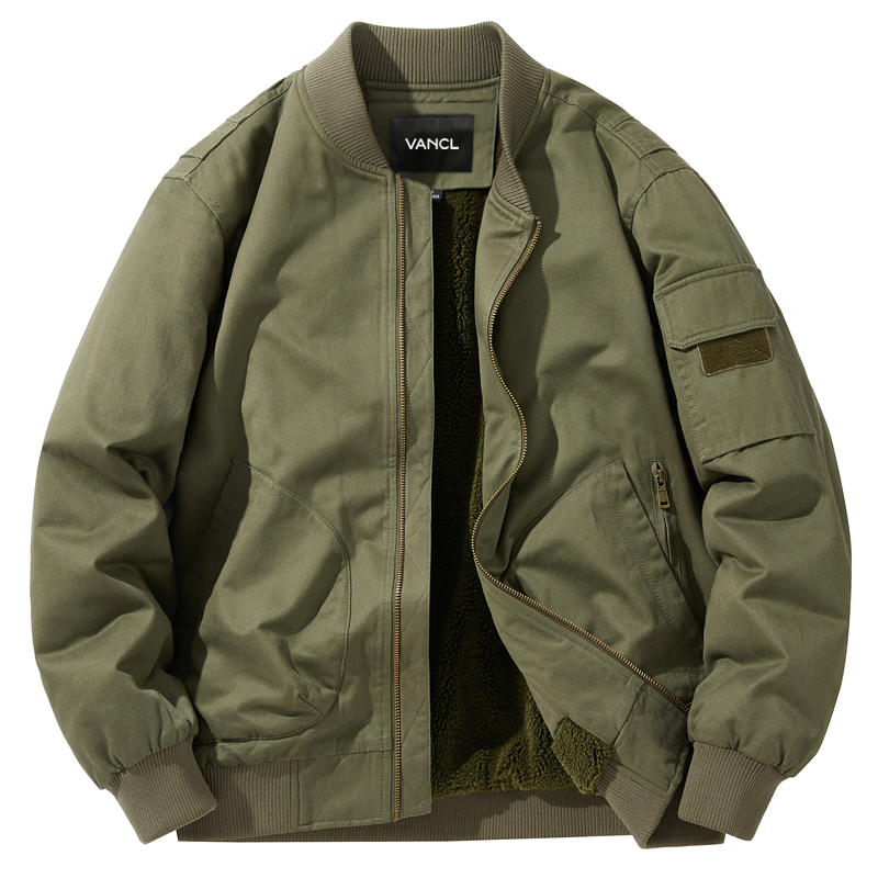 凡客纯棉加绒飞行夹克