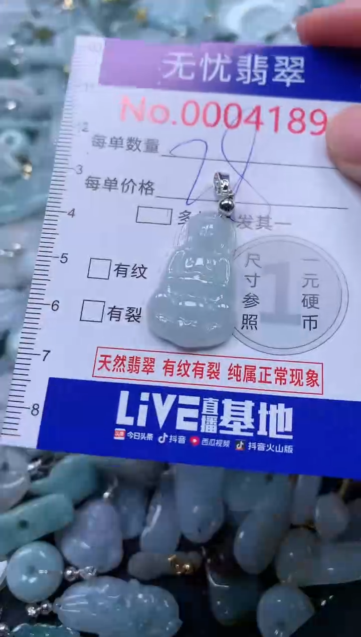 翡翠未镶嵌吊坠(不含链)4189