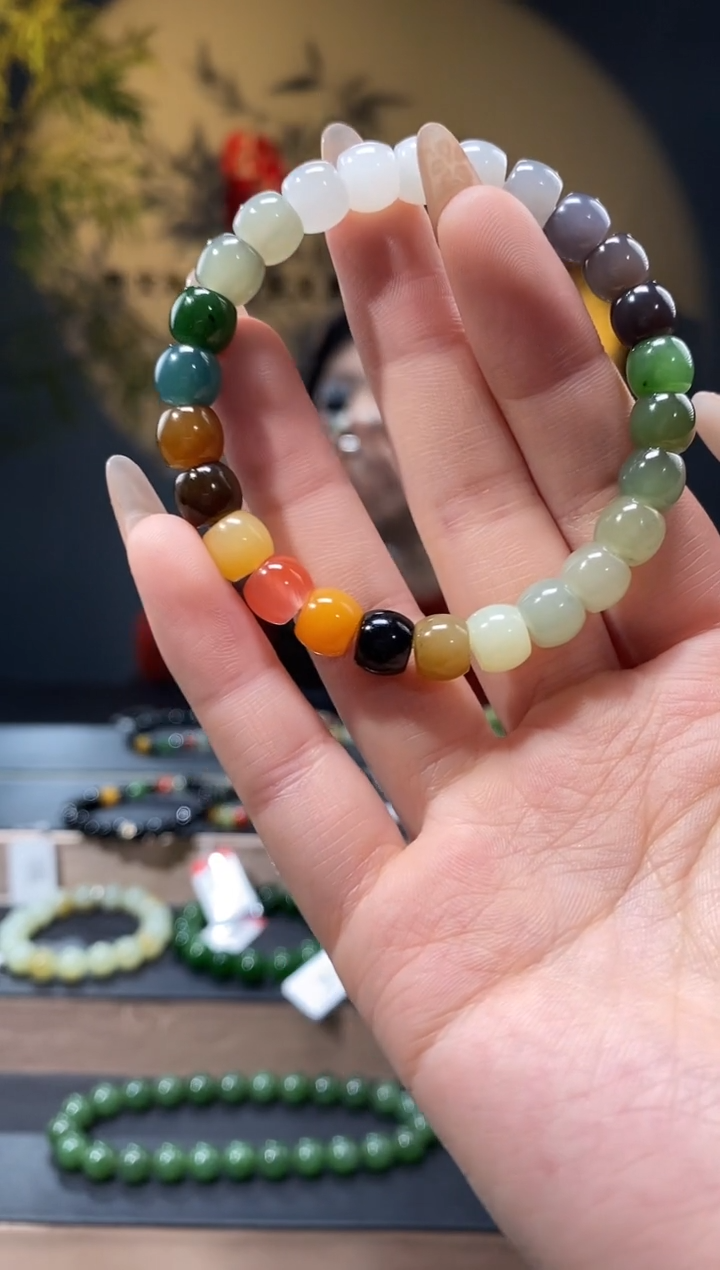 【闪购商品】和田玉-未镶嵌多宝老型手串