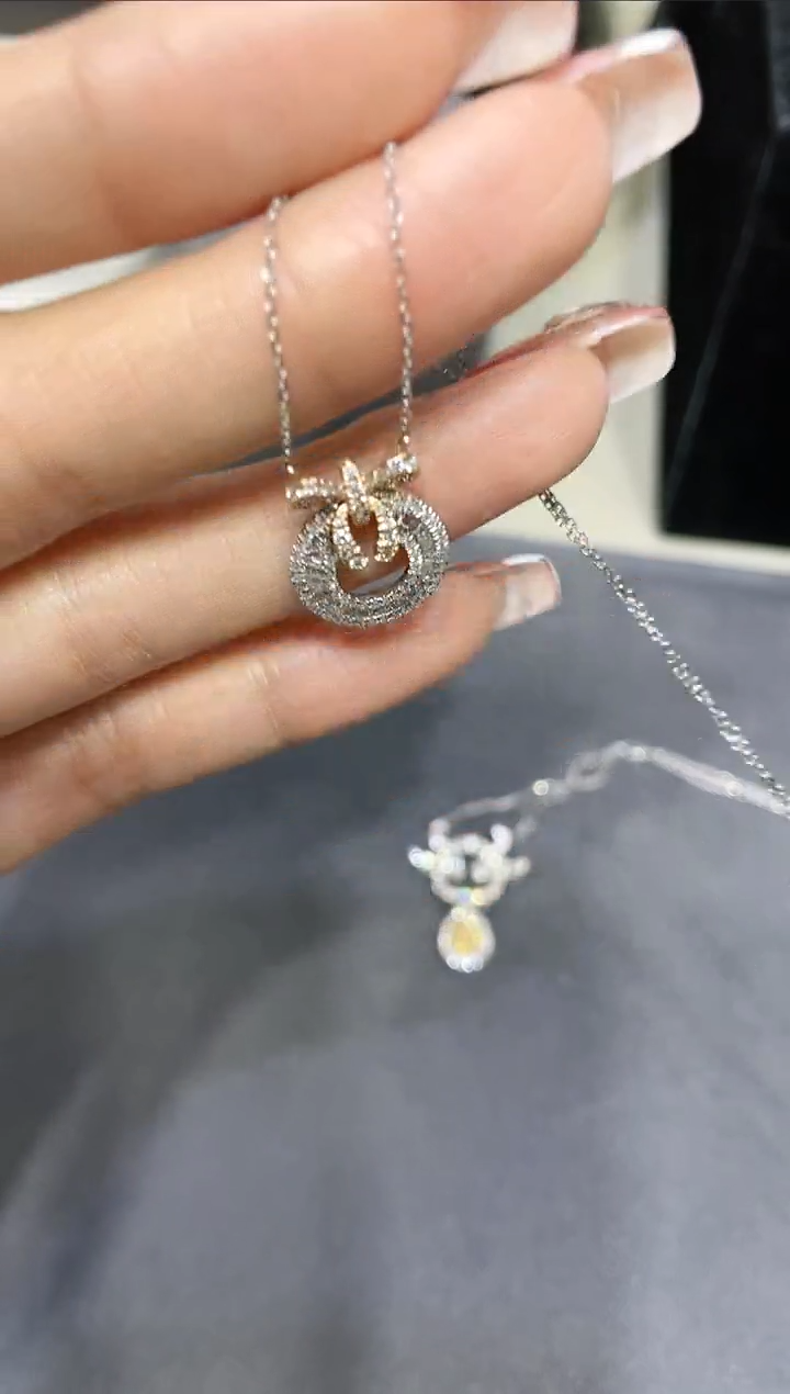 【闪购商品】钻石项链18K金镶嵌·