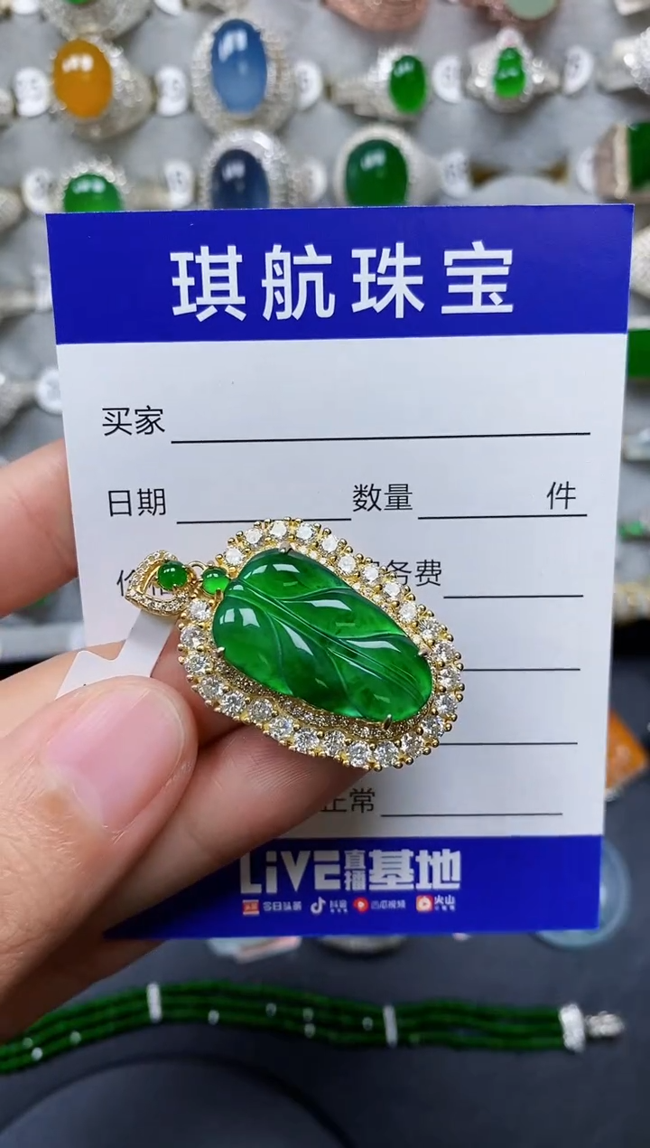 【闪购商品】翡翠颈饰银S925镶嵌0423