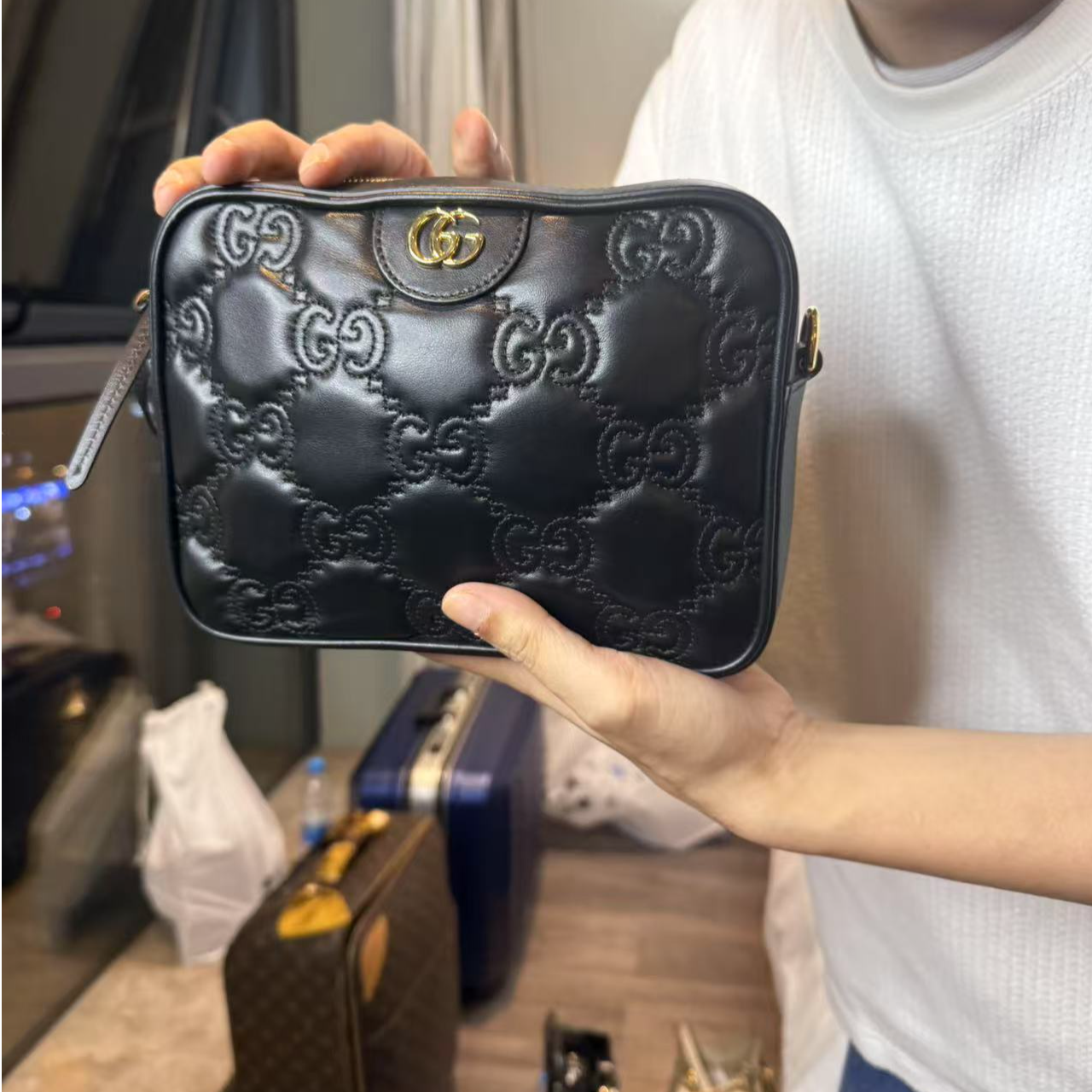 95新 GUCCI/古驰 古驰黑色相机包