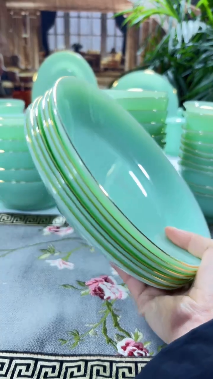 【闪购商品】...8英寸深盘6个  玉瓷【贝美】 