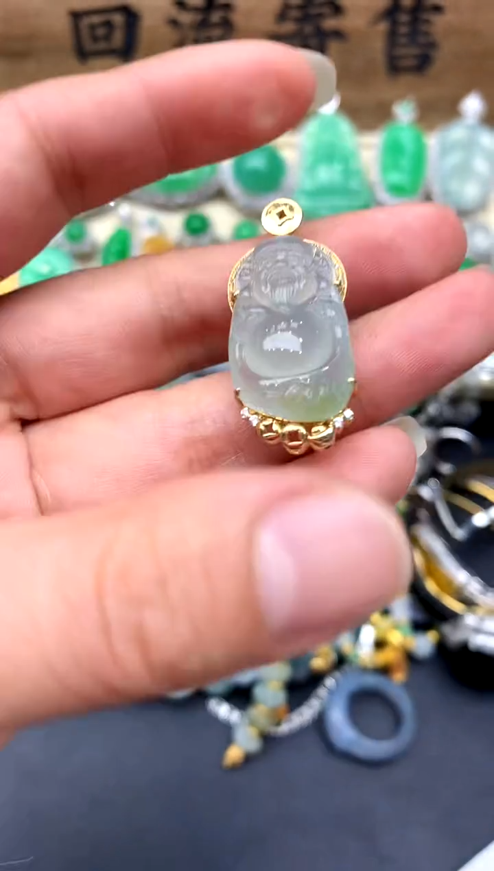 【闪购商品】翡翠颈饰18K金镶嵌226-中国好珍宝