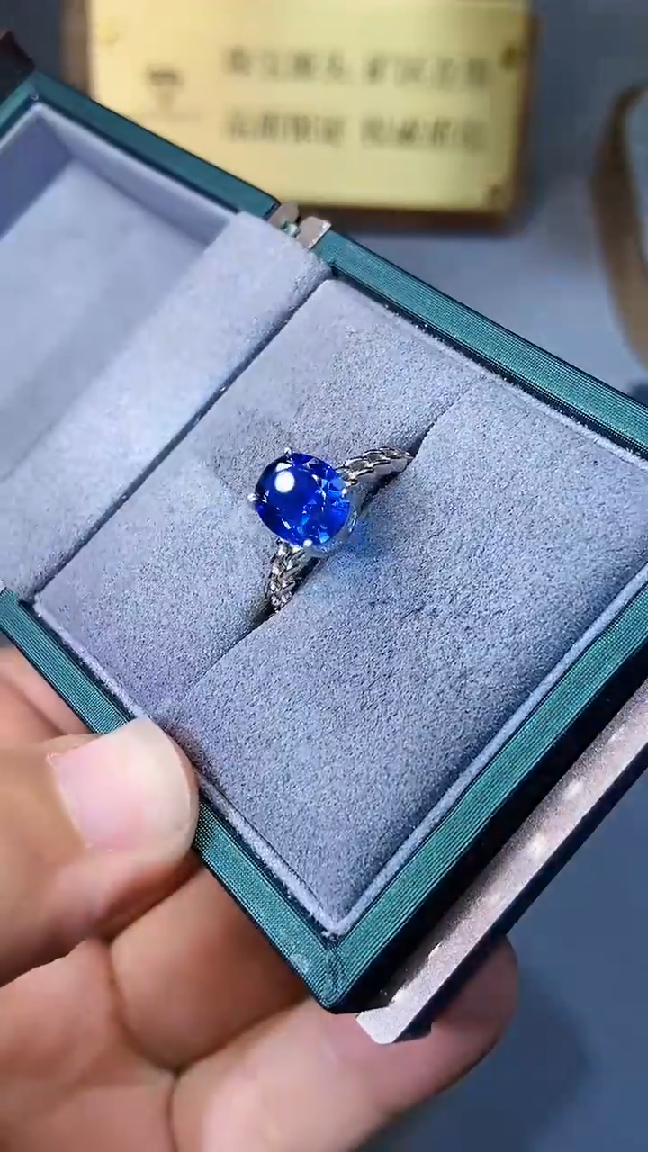 【闪购商品】蓝宝石戒指银S925镶嵌354