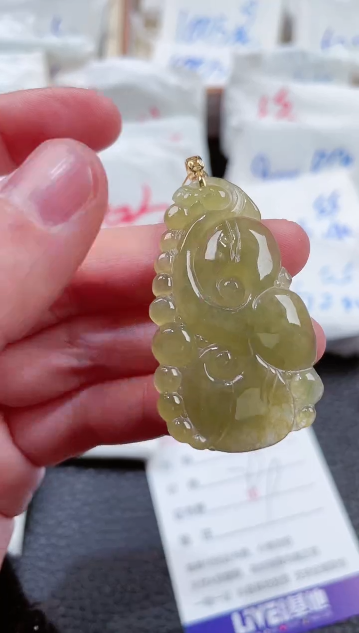 【闪购商品】翡翠颈饰18K金镶嵌00009362