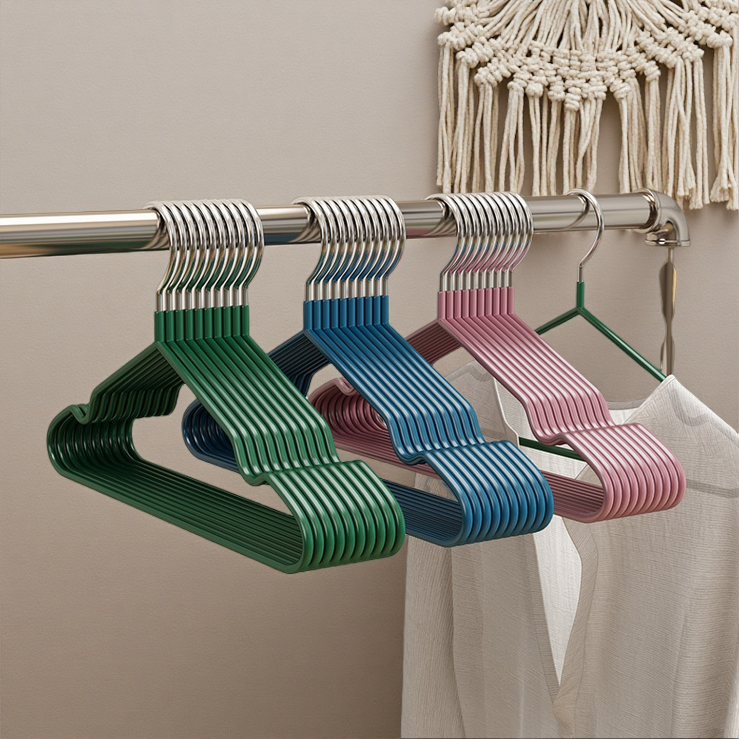 【加粗加厚50g防滑衣架】家用衣架衣服防滑学生宿舍晒衣无痕挂衣角
