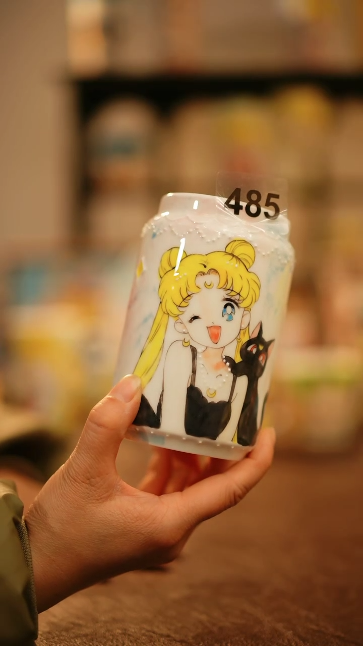 【闪购商品】杯景德镇高温釉下彩手绘陶瓷485
