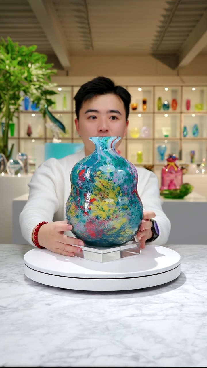 摆件莫奈花园系列葫芦花器