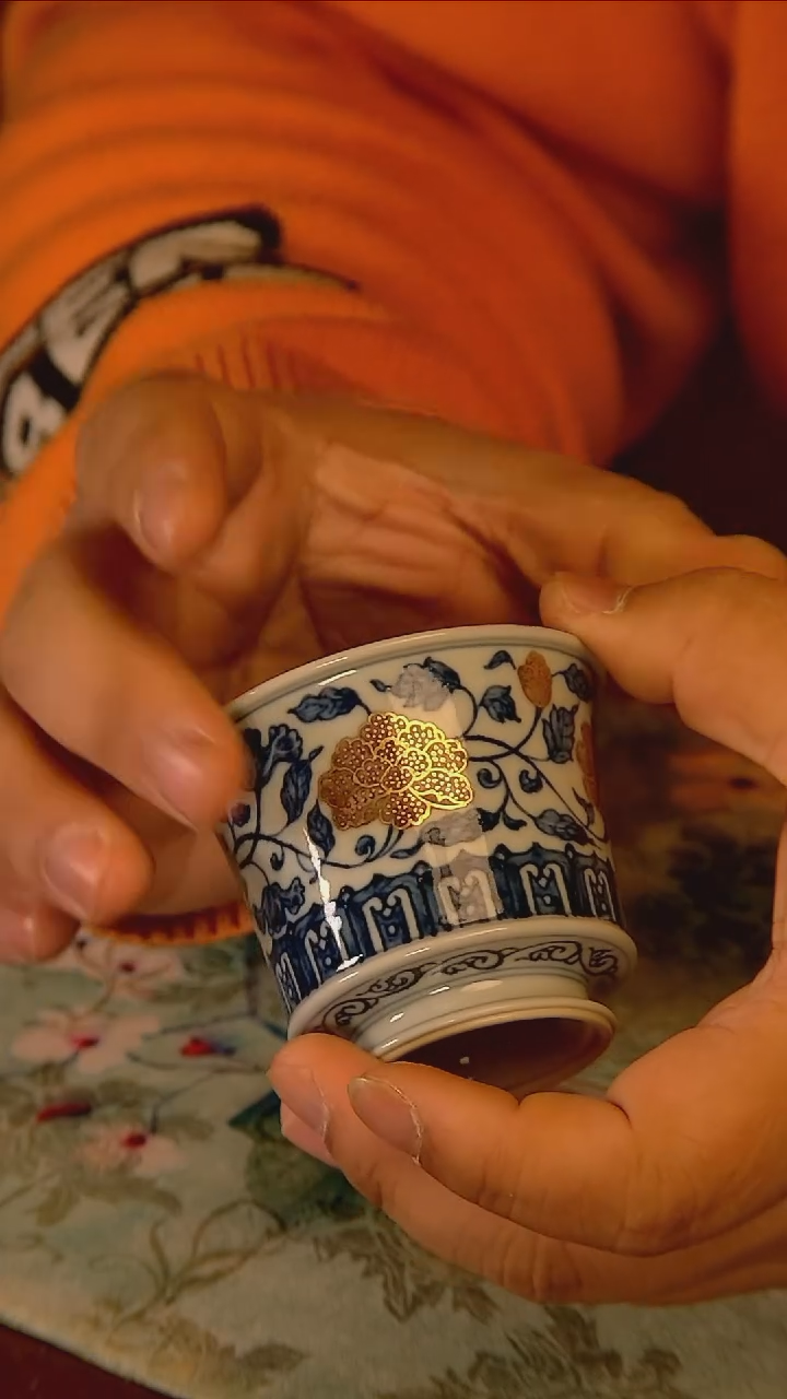 杯手工手绘杯杯很美丽