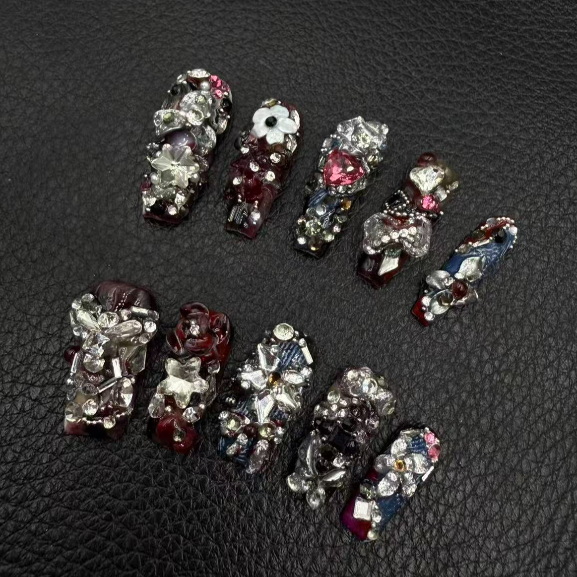 安夏 迷都 纯手工重工设计私定款穿戴甲贴片时尚美观