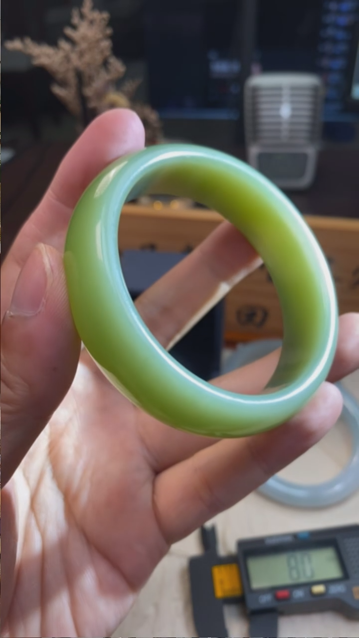 手镯未镶嵌定制和田玉13855号58圈