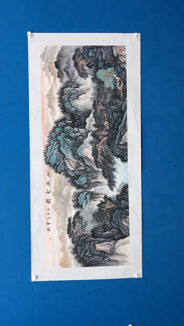 【闪购商品】国画张-金色华章原作山水/无框/W带画册