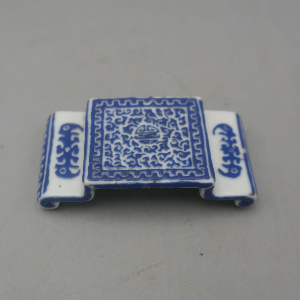 青花料彩墨床镇纸