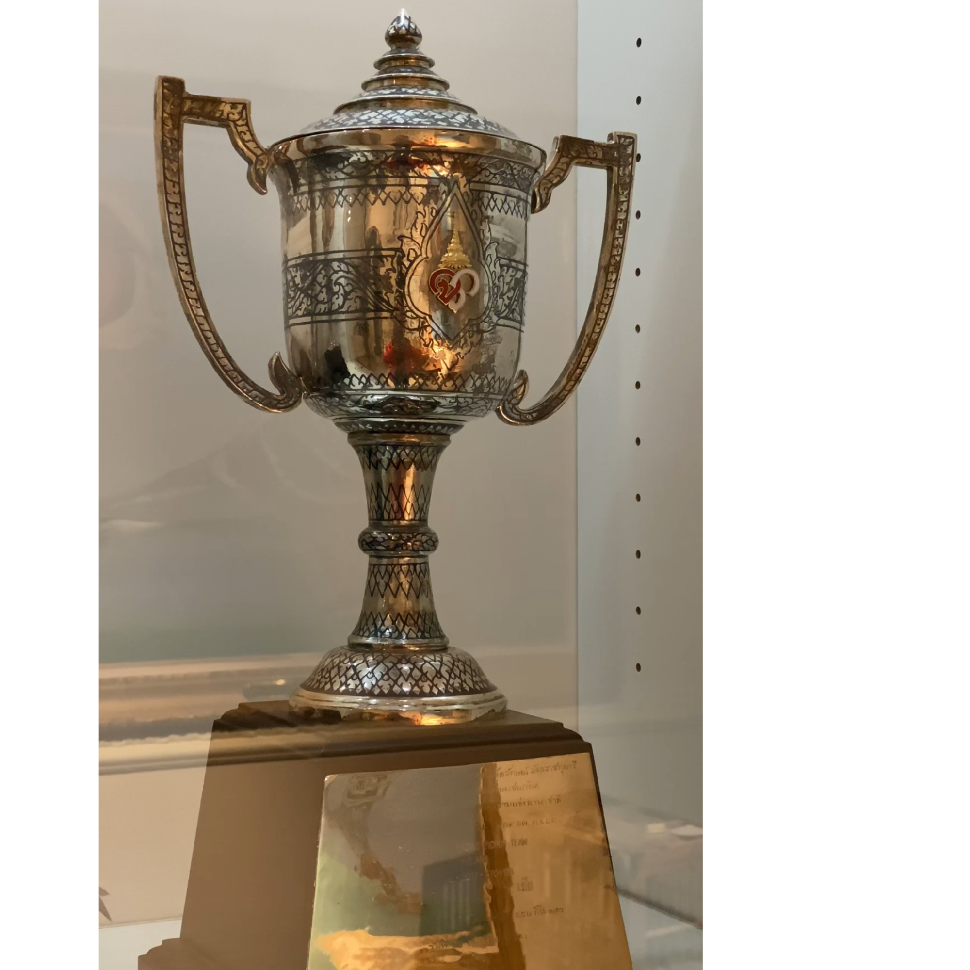 双耳镀银工艺品奖杯