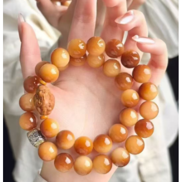 手链 【无礼盒】FCQS 689 黄菩提双圈手串