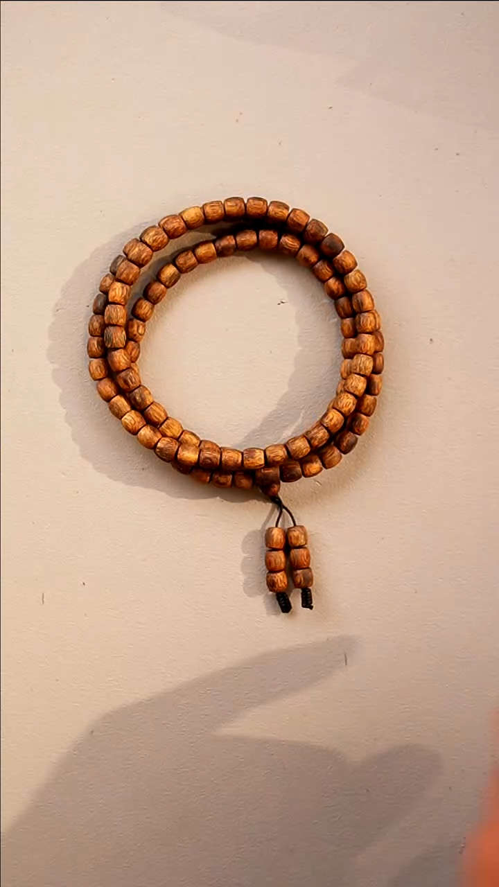 沉香手串莺歌绿棋楠7mm鼓珠多圈