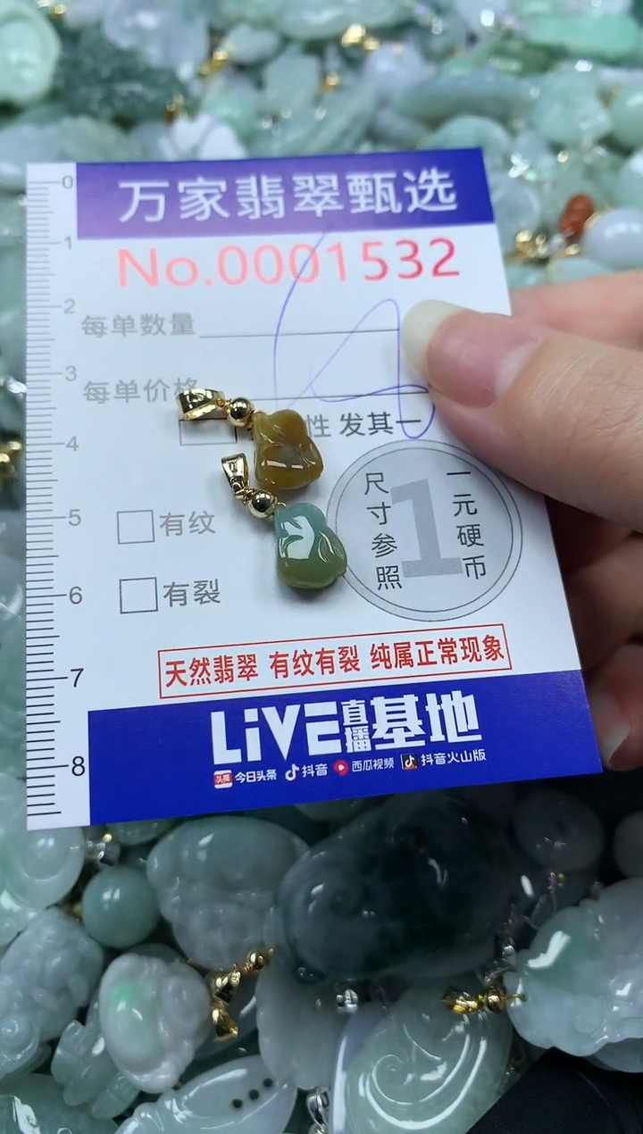 吊坠(不含链)未镶嵌翡翠1532