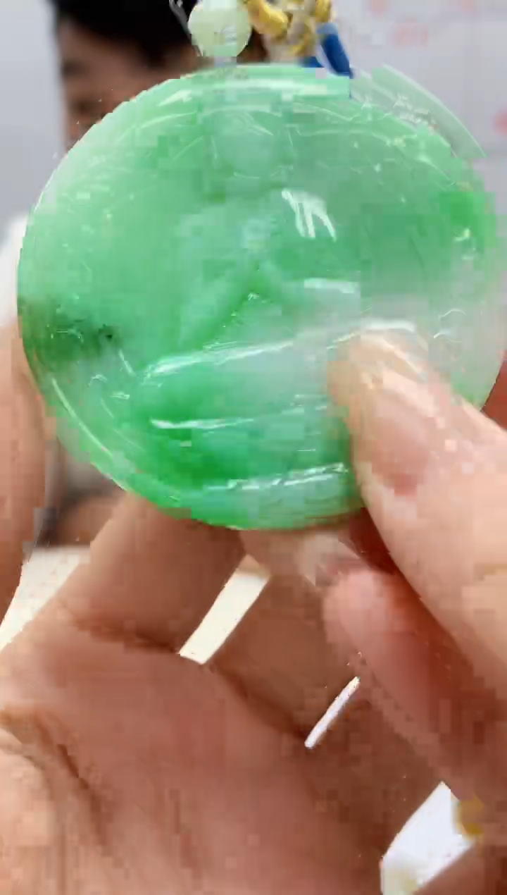 【闪购商品】定制翡翠未镶嵌4925lr-毛货挂件70