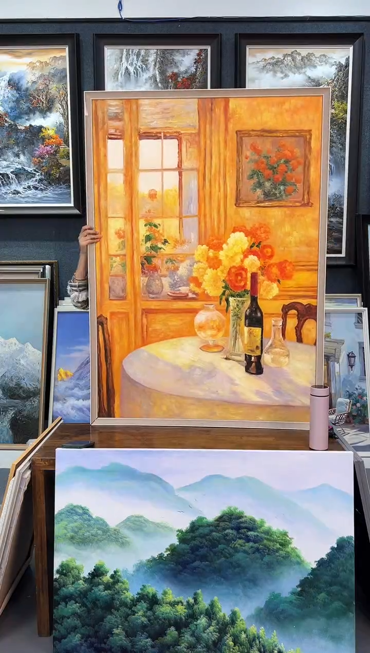 【闪购商品】油画167号手绘油画-90*130-花卉