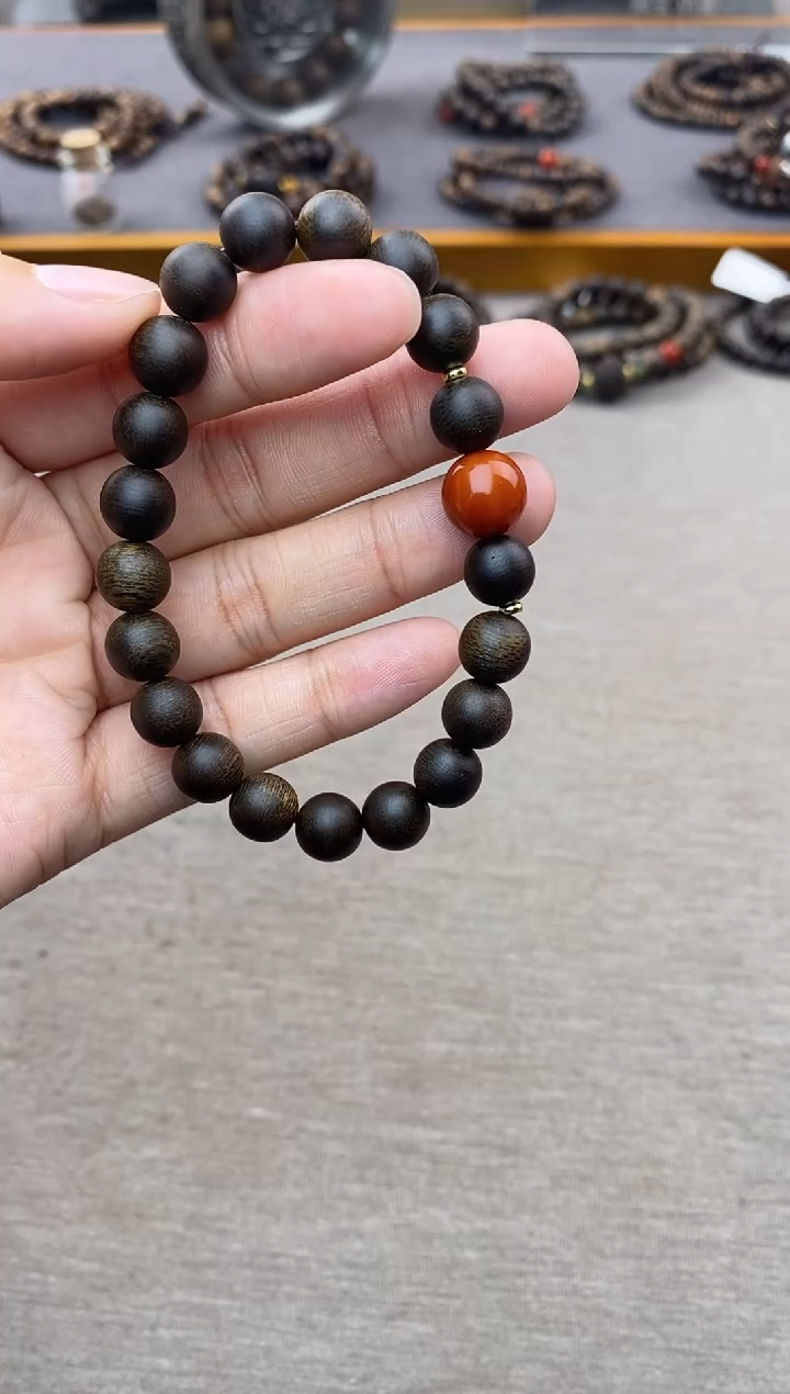 【闪购商品】沉香手串单圈越南芽庄白棋楠0.8 沉水