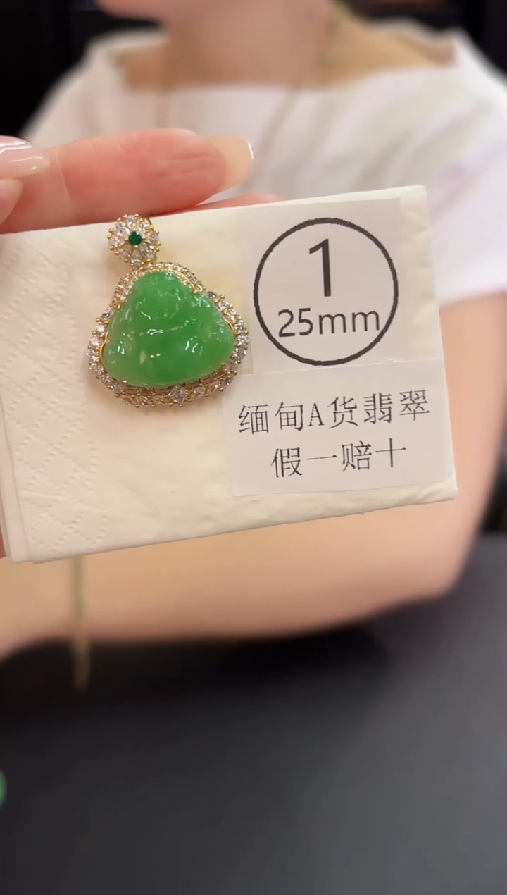 翡翠未镶嵌颈饰缅料A货/支持复检/一件