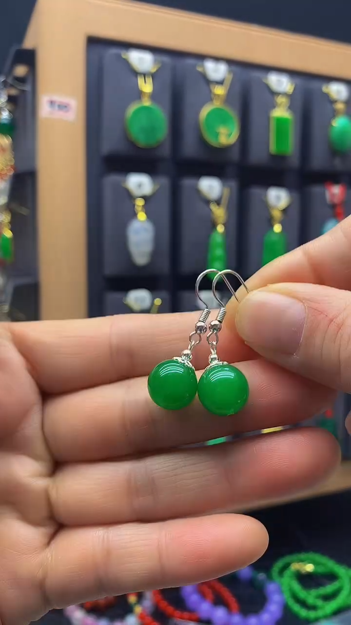 【闪购商品】玛瑙/玉髓耳坠银S925镶嵌耳坠