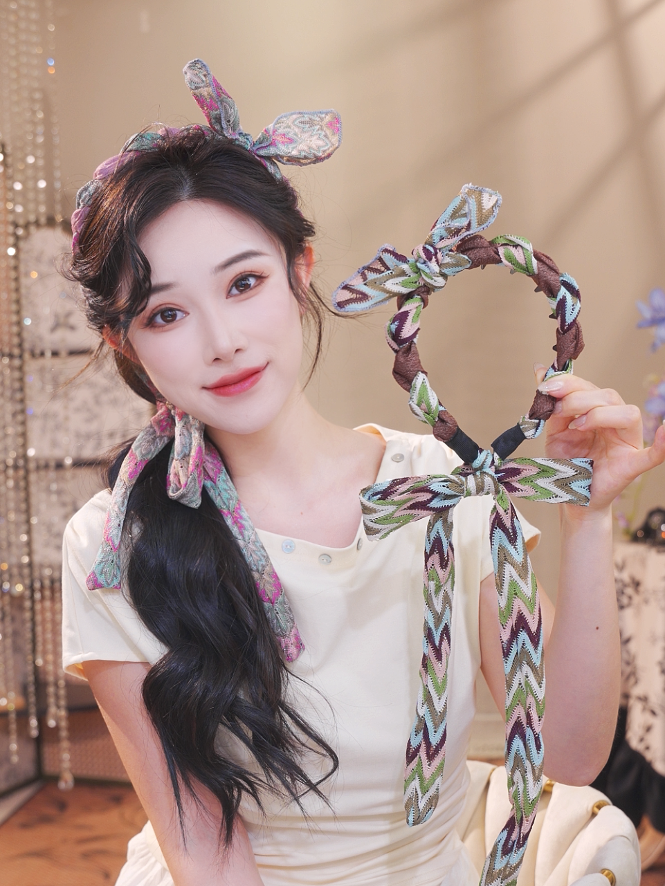 【夏日缤纷】夏季新款彩色飘带发饰公主发箍气质百搭发卡2637