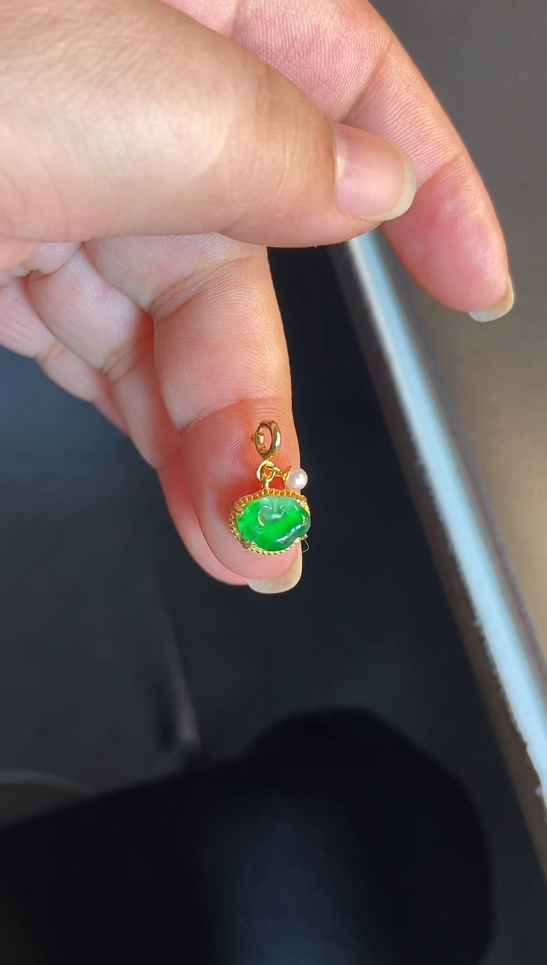 吊坠(不含链)银S925镶嵌翡翠1