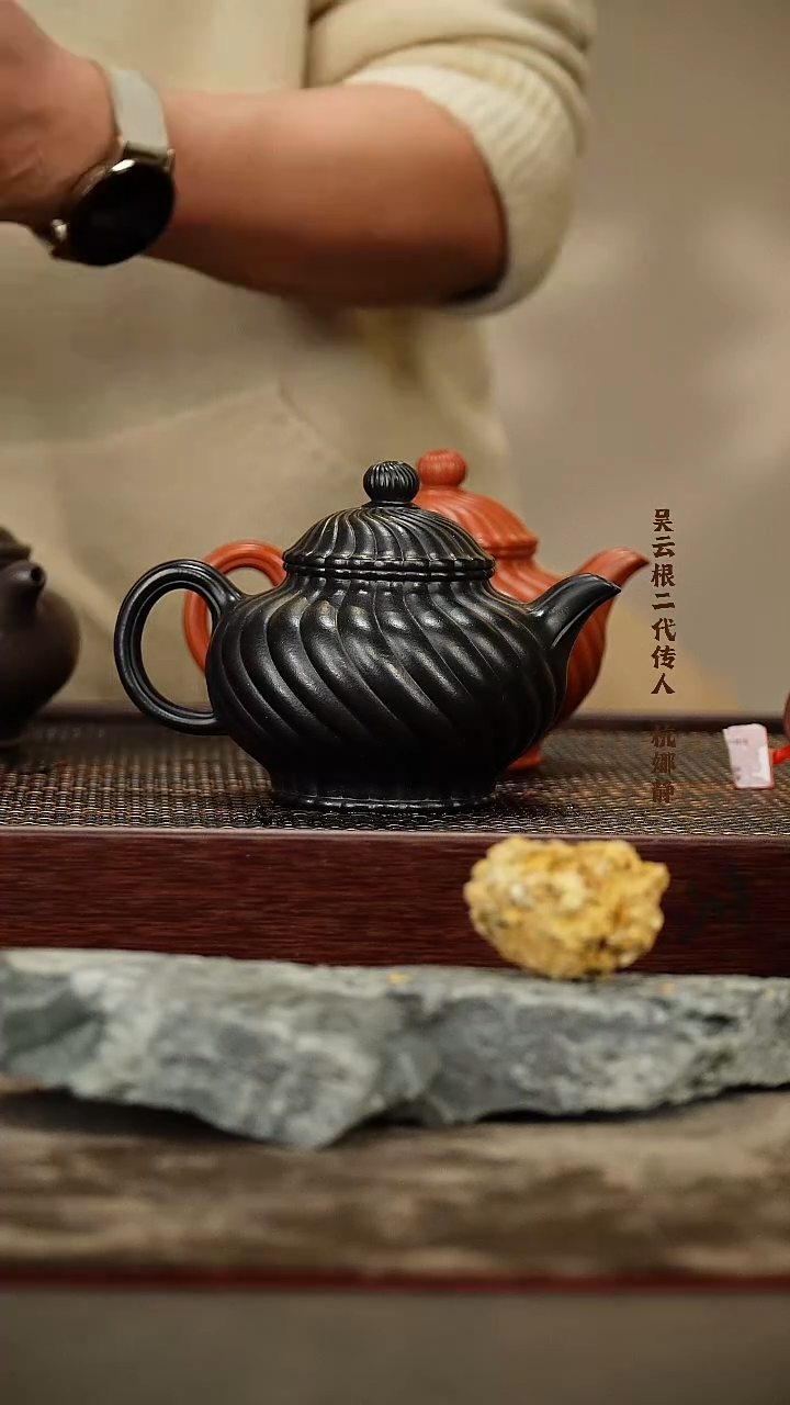 茶壶紫砂飘菊  还原烧