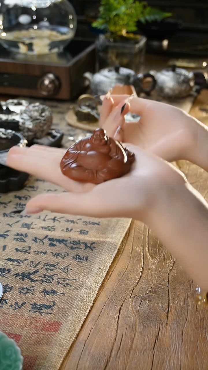 【闪购商品】福器艺术紫砂弥勒佛摆件