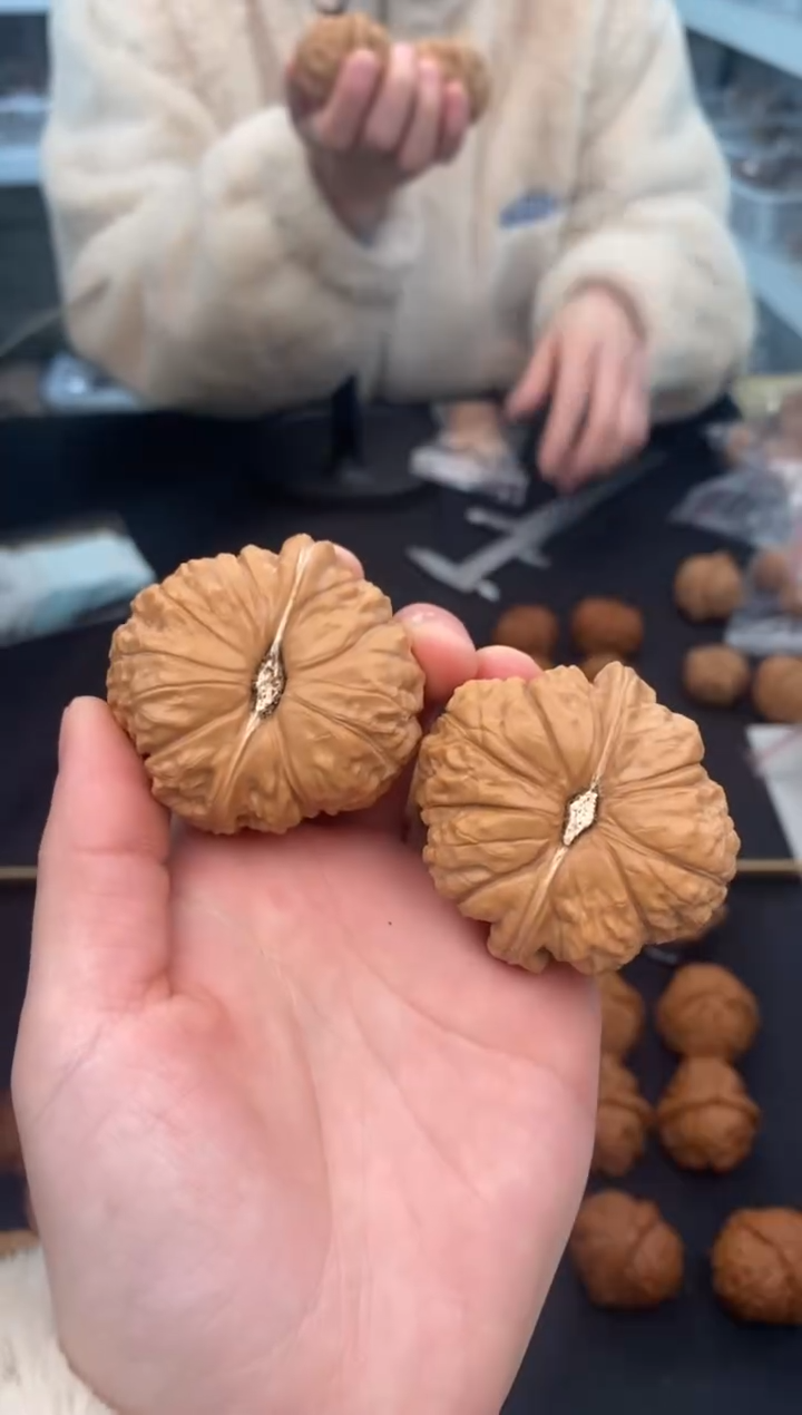 【闪购商品】文玩核桃把件南瓜墩46-t380