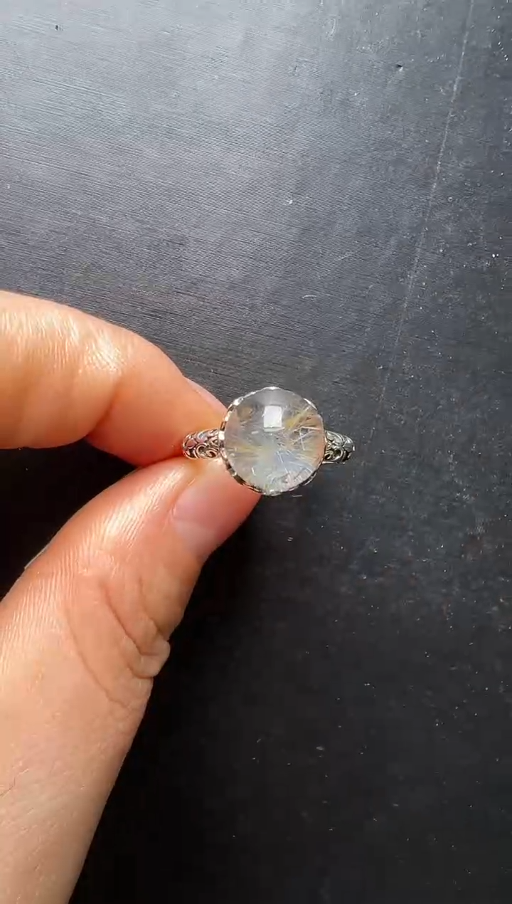 未镶嵌戒指水晶发晶双色戒指 JP56559 