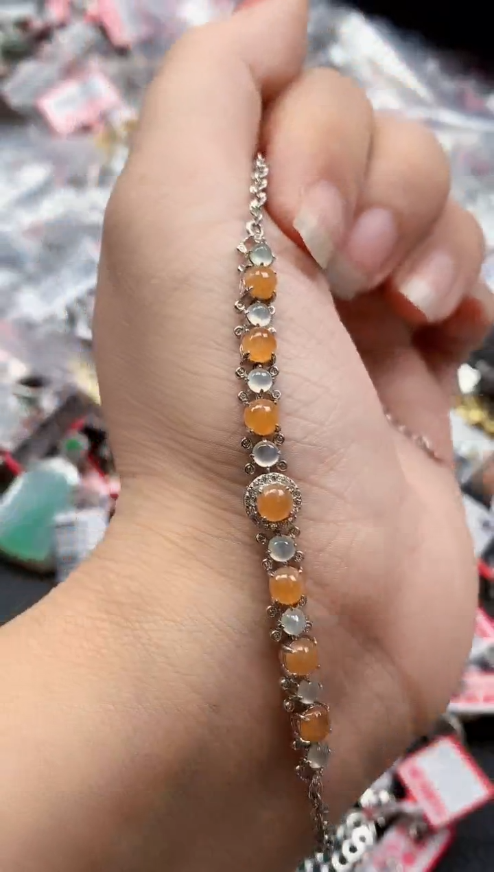 银S925镶嵌戒指翡翠天然A货缅甸翡翠