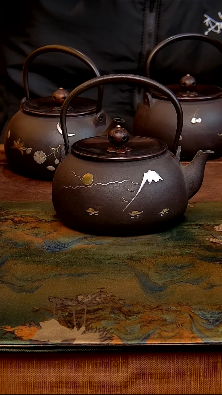 关西铁瓶小船雕刻