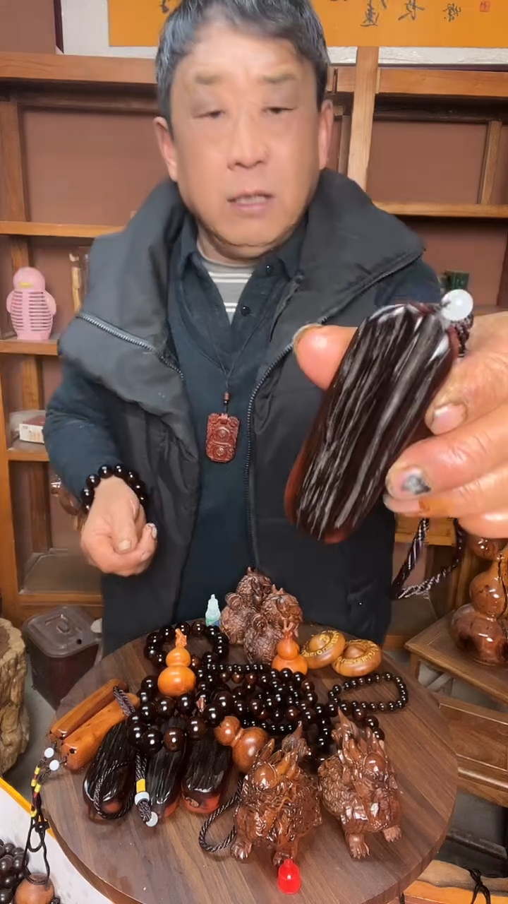 枣木雷击枣木手把件