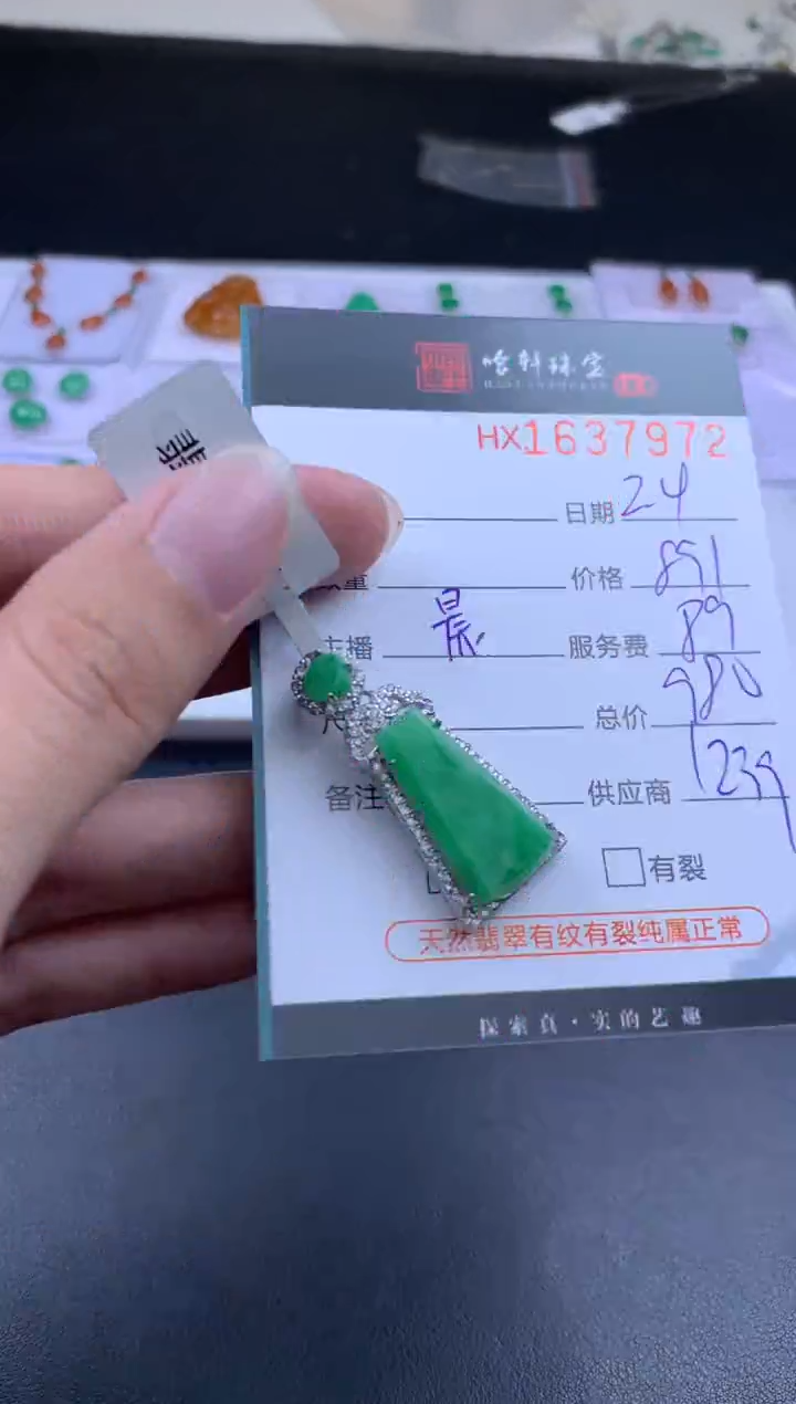 【闪购商品】翡翠挂件未镶嵌哈轩 挂件1