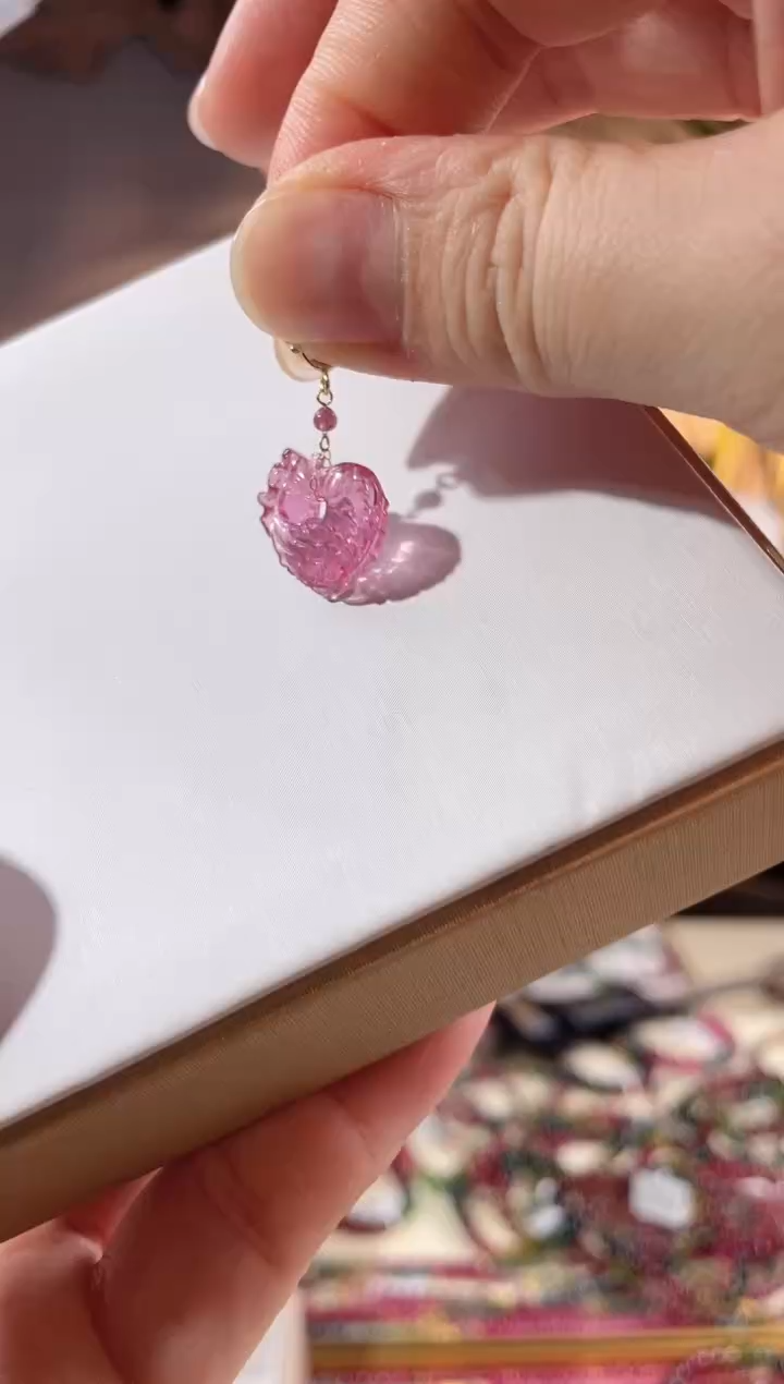 【闪购商品】碧玺吊坠18K金镶嵌吊坠