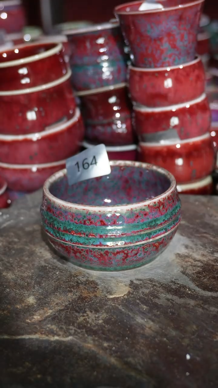 摆件陶精品窑变钧瓷茶器