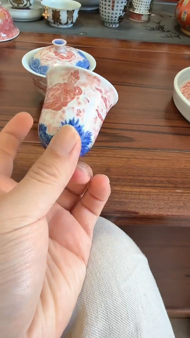 瓷无盖款P一拓天成万花飞天单杯@@yttc347