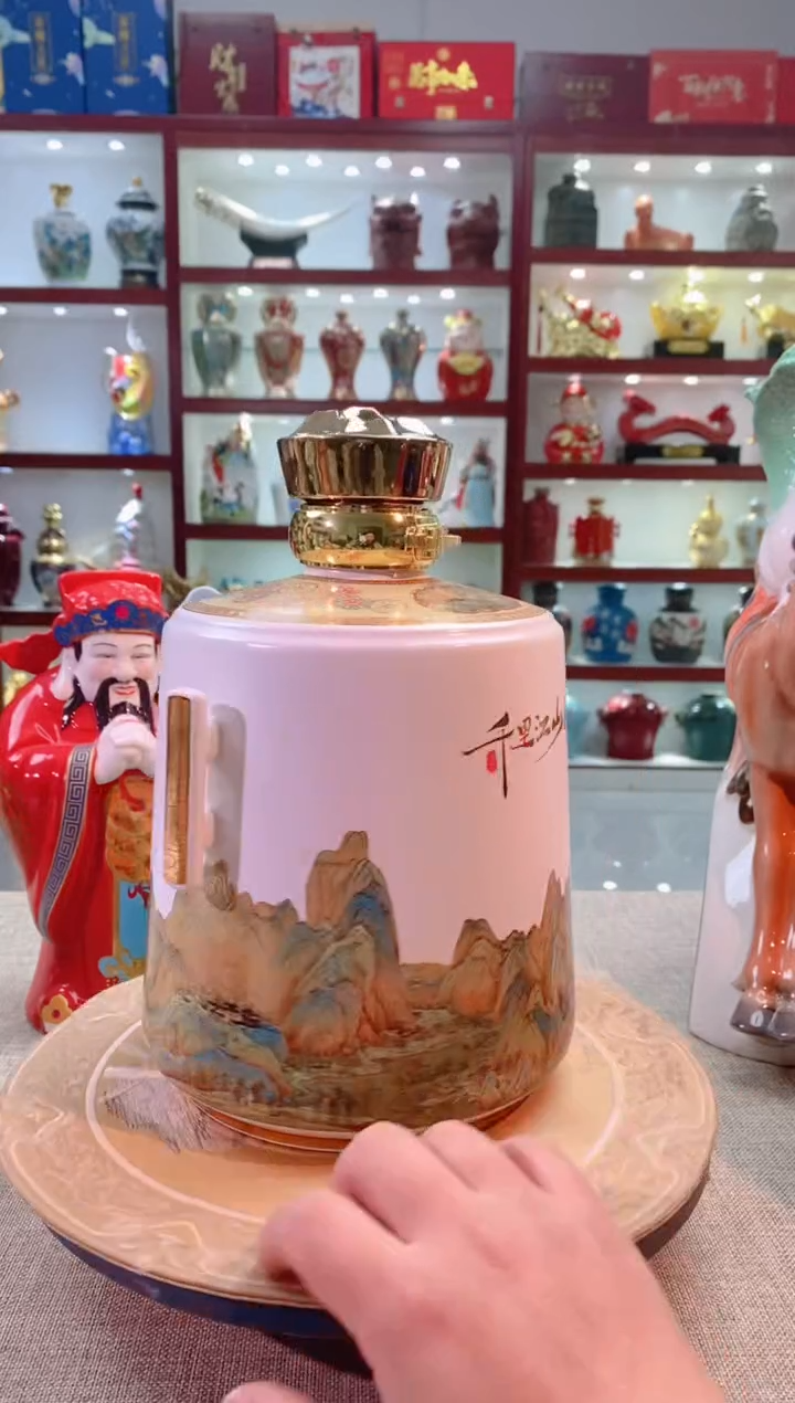【闪购商品】摆件景德镇垚晶陶瓷千里江山