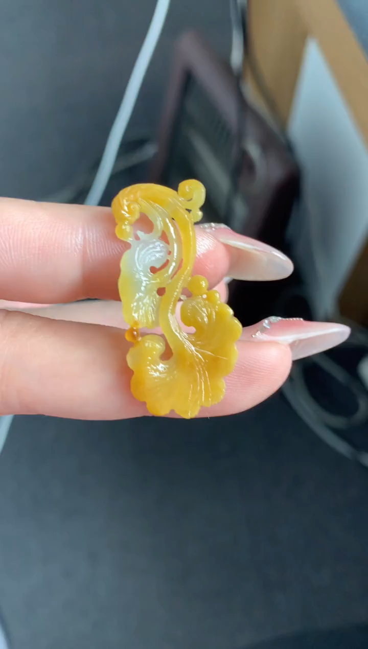 【闪购商品】定制翡翠未镶嵌银杏叶