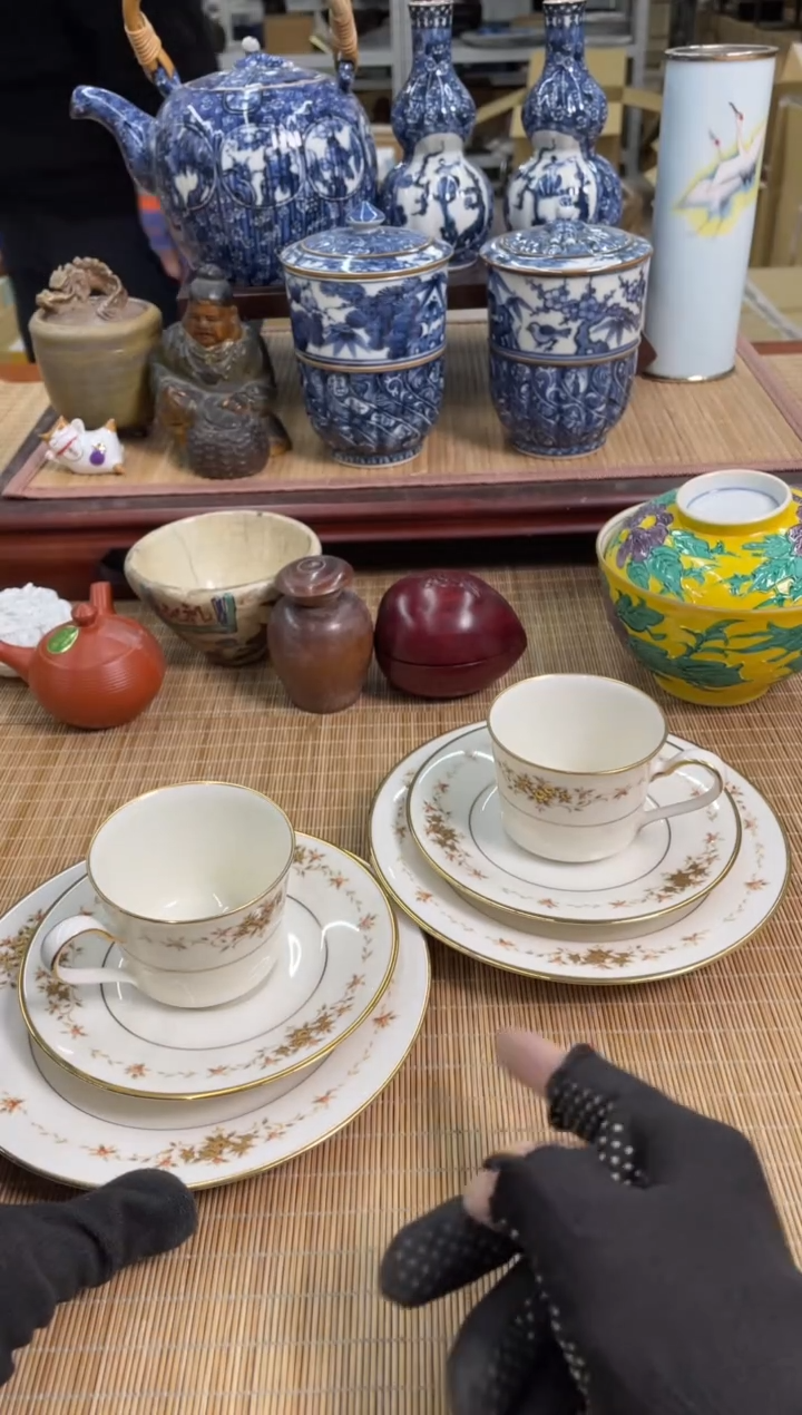 41号2套咖啡杯脱金氧化中古物品谨慎参拍直播链接