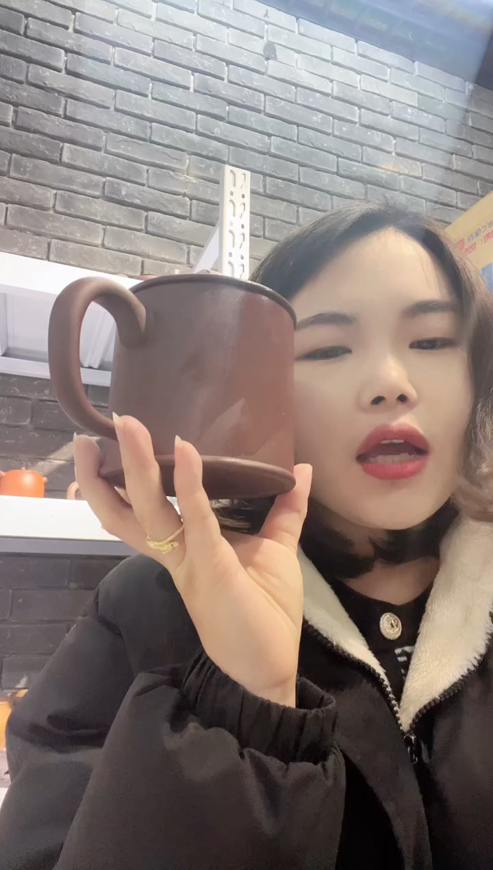 【闪购商品】紫砂茶杯紫砂盖杯底槽清荷花